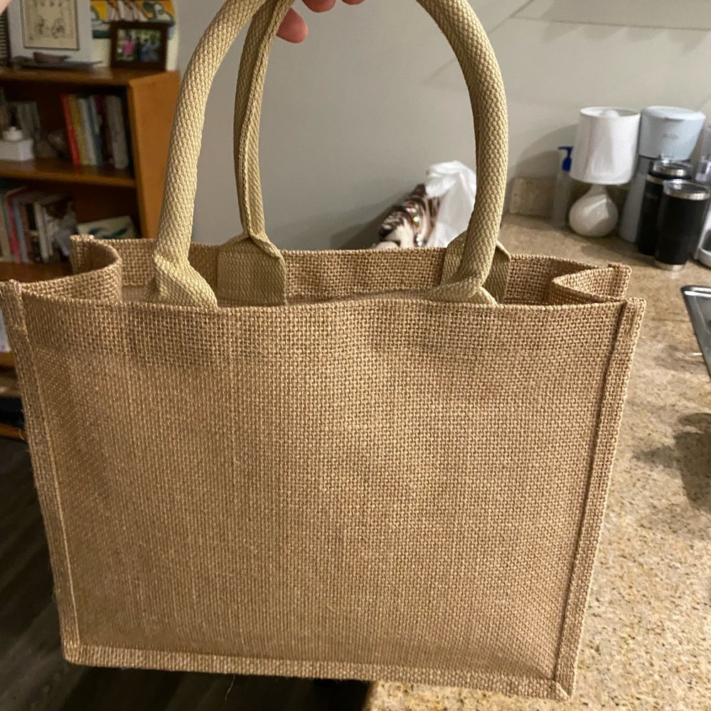 Small canvas/burlap tote